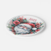 Hartvormig bloemenkrans - Kerstman Papieren Bordje (Gekanteld)