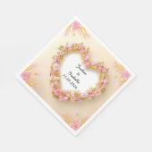 Hartvormig bloemframe servet (Hoek)