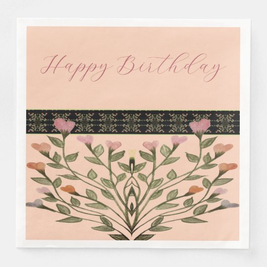 Hartvormig bloemvormig geaccentueerd servet (Voorkant)