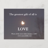 Hartvormig briefkaart van de maan (Voorkant)