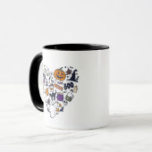 Hartvormig Collectie heksen pompoenen Halloween Mok (Voorkant links)