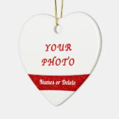 Hartvormig Custom Photo Ornament met Jouw naam (Links)