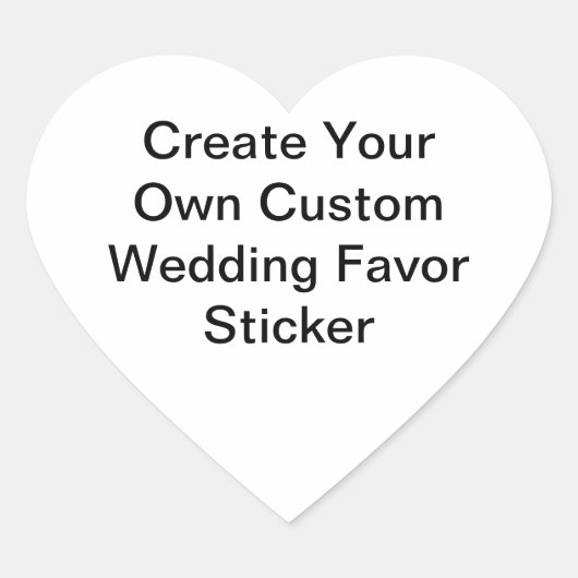 Hartvormig Custom Wedding Favor Sticker (Voorkant)
