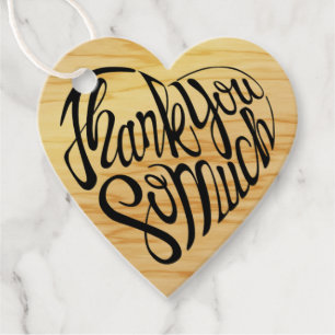 Hartvormig dank je wel in 4 talen bedankjes labels