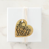 Hartvormig dank je wel in 4 talen bedankjes labels (In situ)