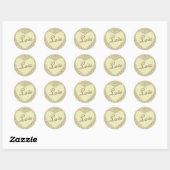 Hartvormig decoratief Bord crème "Love" Sticker (Vel)