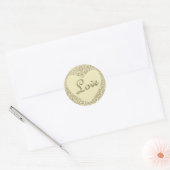 Hartvormig decoratief Bord crème "Love" Sticker (Envelop)