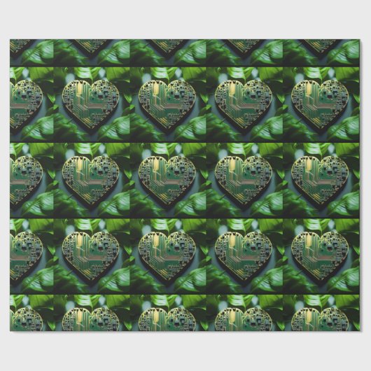 Hartvormig elektronisch circuit inpakpapier (Vlak)