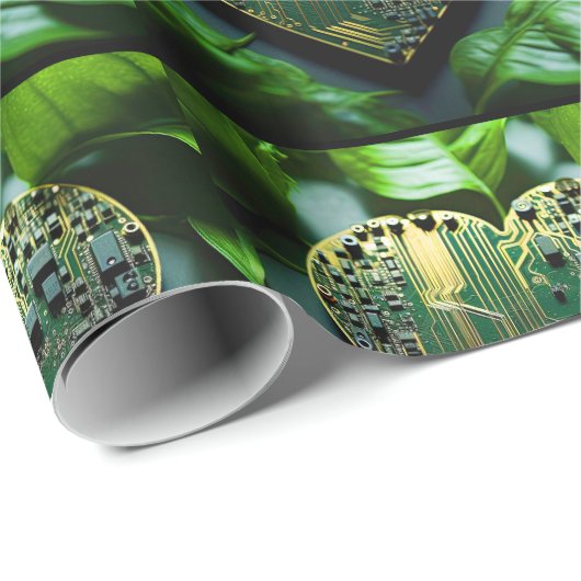 Hartvormig elektronisch circuit inpakpapier (Rol Hoek)