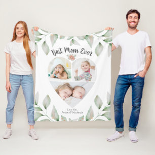 Hartvormig foto Collage Beste mama ooit Fleece Deken