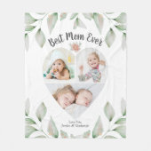 Hartvormig foto Collage Beste mama ooit Fleece Deken (Voorkant)