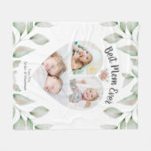 Hartvormig foto Collage Beste mama ooit Fleece Deken (Voorkant (Horizontaal))