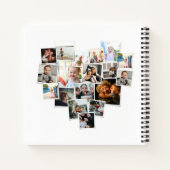 Hartvormig foto-collage mooie familieagenda notitieboek (Achterkant)