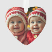 Hartvormig foto-Ornament Ornament (achterkant)