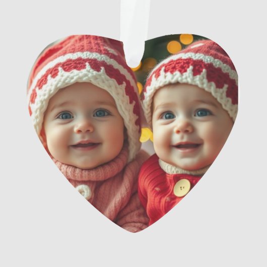 Hartvormig foto-Ornament Ornament (achterkant)