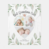 Hartvormig fotocollage Beste oma ooit Fleece Deken (Voorkant)