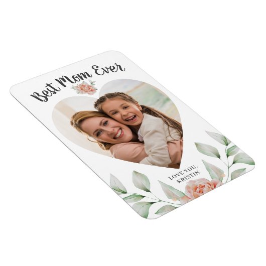 Hartvormig fotoscript Beste mama ooit Magneet (Rechterzijde)