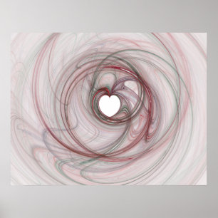 Hartvormig gat poster