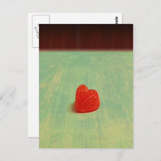 Hartvormig geluid briefkaart (Voorkant / Achterkant)