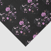Hartvormig Halloween Patroon Zwart Halloween Tissuepapier (Detail)