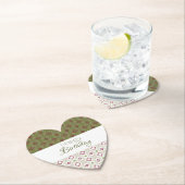 Hartvormig Happy Birthday Paper Onderzetters (Insitu)