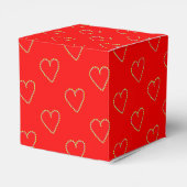 Hartvormig hart op rood bedankdoosjes (Achterkant)