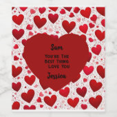 Hartvormig Je bent de beste Valentijn Wijn Etiket (Enkel label)