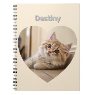 Hartvormig kat ontwerp notitieboek