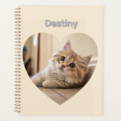 Hartvormig kat ontwerp planner (Voorkant)