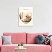 Hartvormig Kattendesign Canvas Afdruk (Insitu (Woonkamer))
