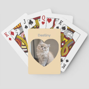 Hartvormig Kattenontwerp Pokerkaarten