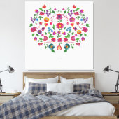 Hartvormig liefdessymbool  canvas afdruk (Insitu (Slaapkamer))