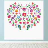 Hartvormig liefdessymbool  canvas afdruk (Insitu (Houten vloer))