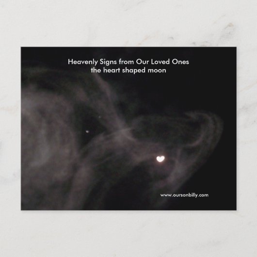 Hartvormig maanpostkaart.. briefkaart (Voorkant)