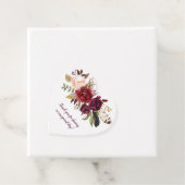 Hartvormig Marsala Bourgondië Boho Bruiloft | Bedankjes Labels (In situ)