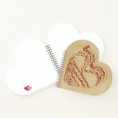 Hartvormig medieval muziekmanuscript Parchment L Notitieboek (Binnen)