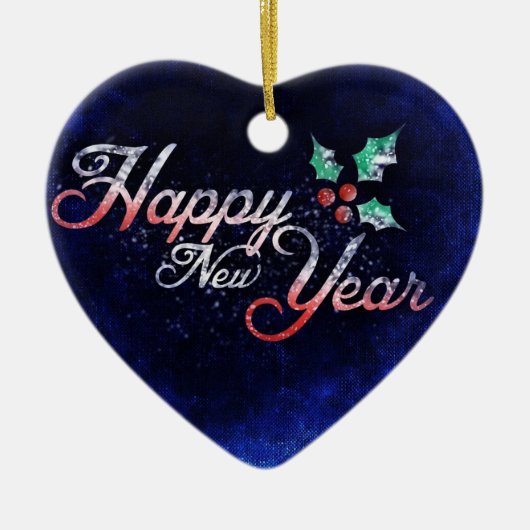 Hartvormig Nieuwjaar Ornament (Voorkant)
