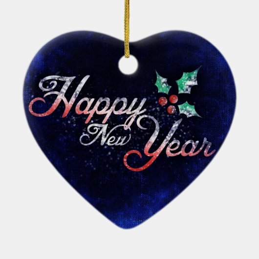 Hartvormig Nieuwjaar Ornament (Achterkant)