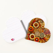 Hartvormig Notitieboek met honingraat en zonnebloe (Binnen)