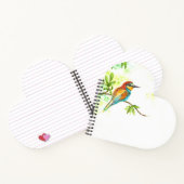 Hartvormig Notitieboek met Waterverf Europese bij (Binnen)