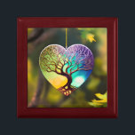 Hartvormig Ornament van het leven Cadeaudoosje<br><div class="desc">Colorful pastel Heart-vormige ornament AI-kunst gemaakt door minx267</div>
