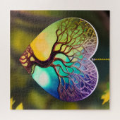 Hartvormig Ornament van het leven Legpuzzel (Horizontaal)