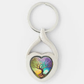 Hartvormig Ornament van het leven Sleutelhanger (Voorkant)