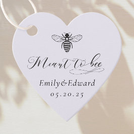 Hartvormig Paarse bedoeld voor bijenbruiloft Bedankjes Labels