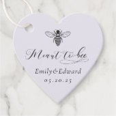 Hartvormig Paarse bedoeld voor bijenbruiloft Bedankjes Labels (Voorkant)