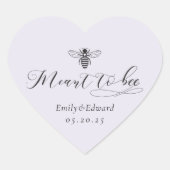 Hartvormig Paarse bedoeld voor bijenbruiloft Hart Sticker (Voorkant)