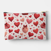 Hartvormig patroon kleine cosmetische & toilettass etui (Achterkant)