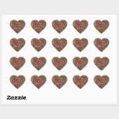 Hartvormig peperkoek Cookie Stickers (Vel)