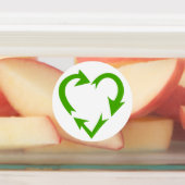 Hartvormig Recyclen symbool Labels (Aangebracht)