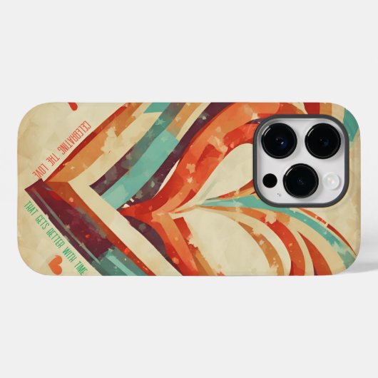 hartvormig retro Case-Mate iPhone case (Achterkant (horizontaal))